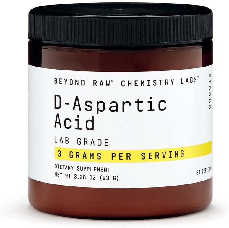 BEYOND RAW Chemistry Labs D-Aspartic Acid Powder, Muscle Development and Recovery, 30 portioner