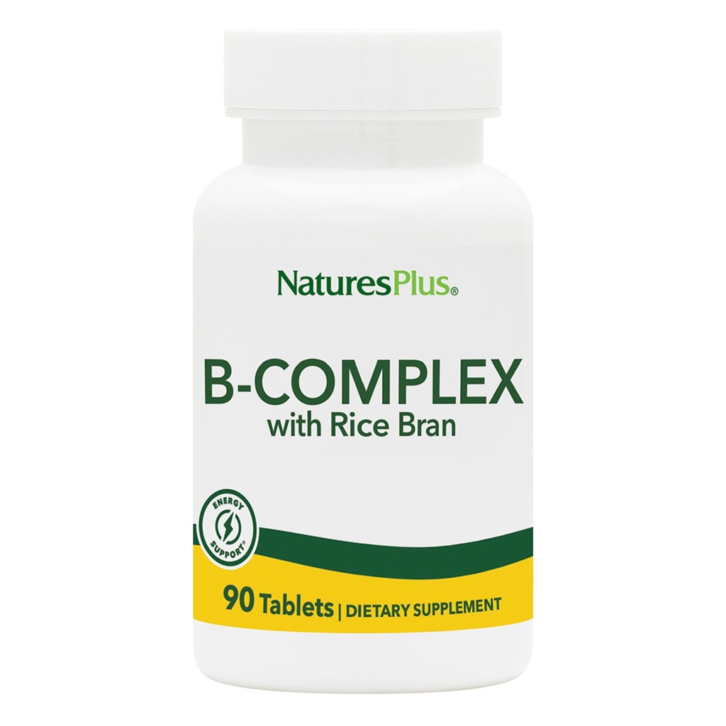 NaturesPlus B-Complex riisileseillä - 90 tablettia - Kasvisruokaa, Gluteeniton - 90 tarjoilua