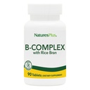 NaturesPlus B-Complex riisileseillä - 90 tablettia - Kasvisruokaa, Gluteeniton - 90 tarjoilua