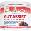 Tohtori Danielle Gut Assist - Vuotava Gut Repair Supplement Powder - Glutamiini, arabinogalaktan, lakritsi juuri - Tukee IBS, närästys, turvotus, kaasu, ummetus, SIBO alkaen, Berry Flavor