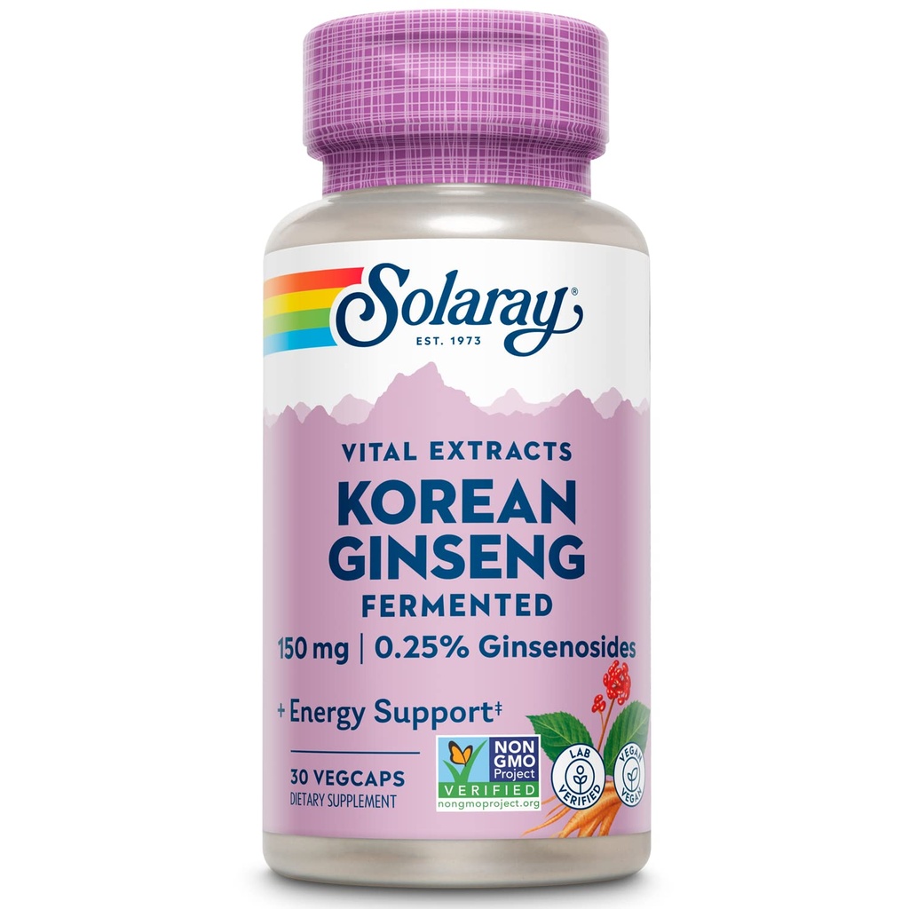 SOLARAY fermentoitu korealainen ginseng juuriuute 