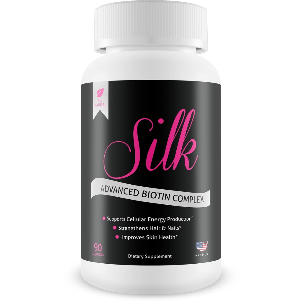 Silk Advanced Biotin Complex - edistää vahvempi, pidempi, hiusten terveempi iho- Ultimate kynsien vahvuus