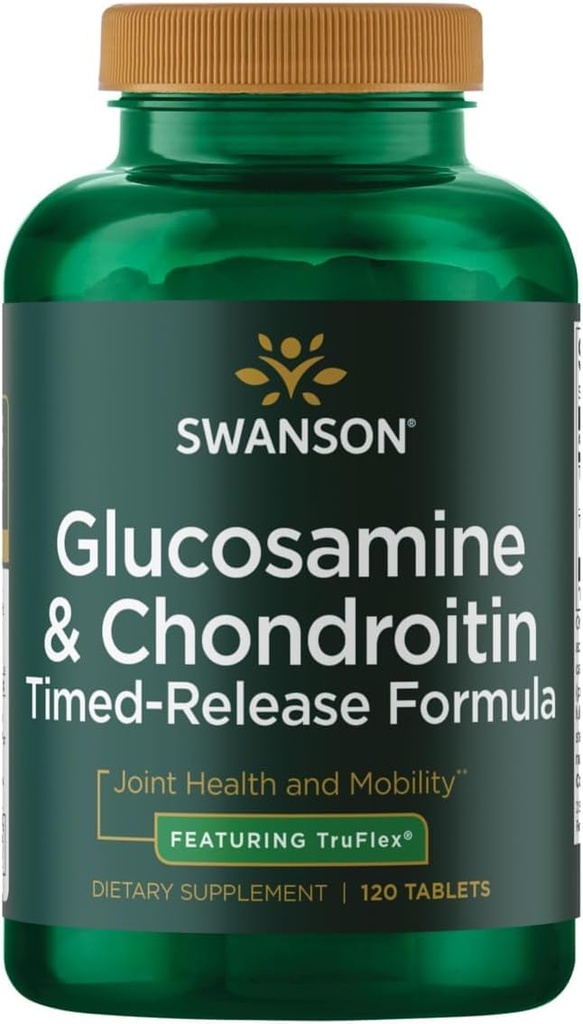 Swanson Ajallinen-Julkaisu Glukosamiini & Chondroitin Sulfate 750/600 Milligramma 120 Tabs