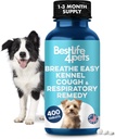 Breathe Easy Natural Cough Relief koirille - Hellävarainen Senior koira hengitys, ahtautuminen ja aivastelu Relief Plus trachea ja Airway tuki Brachycephalic Koirat Varmistaa Rauhoittava kävely & lepounen