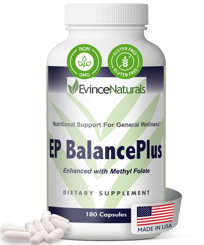 EP BalancePlus monivitamiini aikuisille - monivitamiinia miehille ja naisille vitamiineja ja kivennäisaineita - Metyyli Folaattia & Aminohapot ravitsemustuki - yleinen hyvinvointi täydentää, 180 kapselia