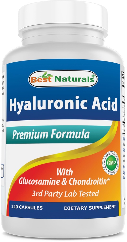 Best Naturals Hyaluronic Acid 100 mg 120 kapselit - Tuki terveitä niveliä ja nuorten iho (859375002702)