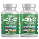 Moringa Powder kapslar + gurkmeja Moringa Leaf Ceylon Cinnamon Ashwagandha Ginger Tart Cherry Boswellia Quercetin Garlic Holy Basil Saffron Nettle Black Pepper Moring-Go Supplement by Clean Nutra (2)