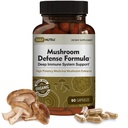 DailyNutra Mushroom Defense Formel - Immune Support Supplement | Organic Mushrooms, Hot Water Extracted - Reishi, Chaga, Maitake, Shiitake & Turkey Tail (90 kapslar)