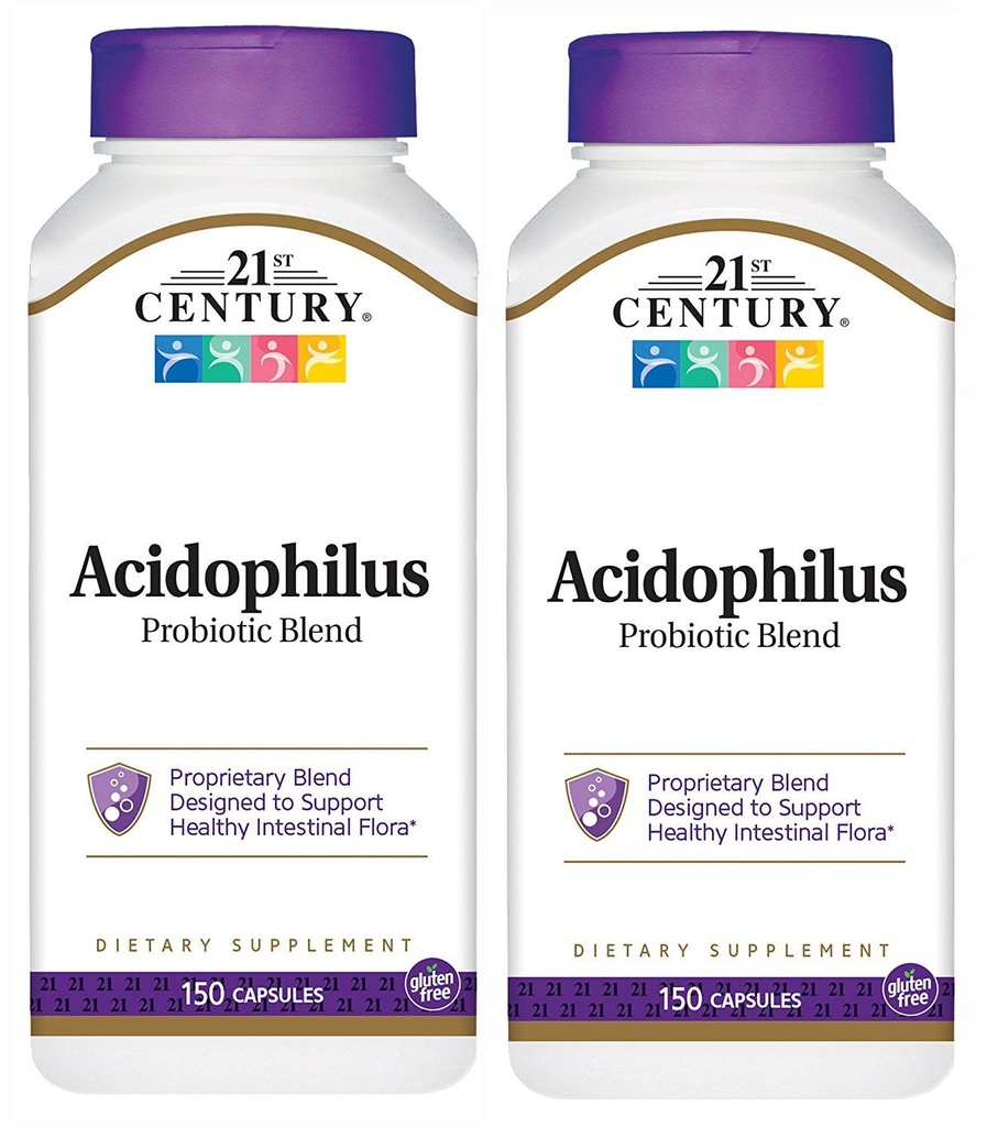 21st Acidophilus Probiootti Blend-kapselit, 150-Count (pakkaus 2)
