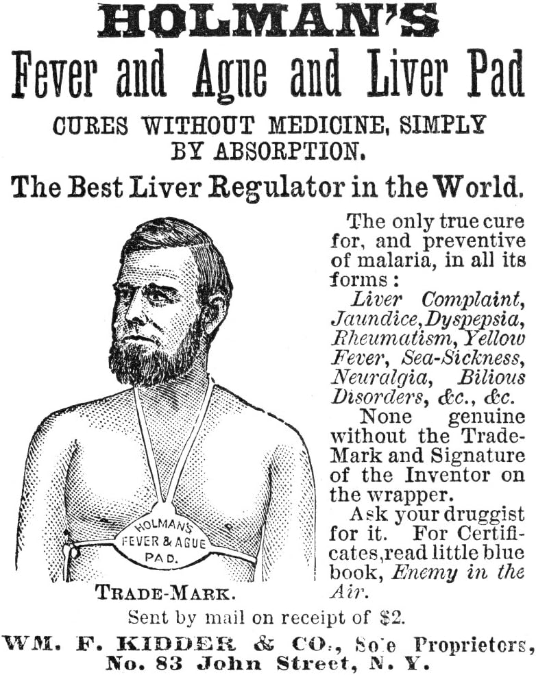 Liver Pad Mainos Namerica Patent Medicine Mainos 1876 HolmanS kuume ja Ague Liver Pad Juliste Tulosta (18 x 24)