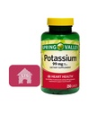 Spring Valley Kalium 99 mg, 250 Count + STS Sticker.