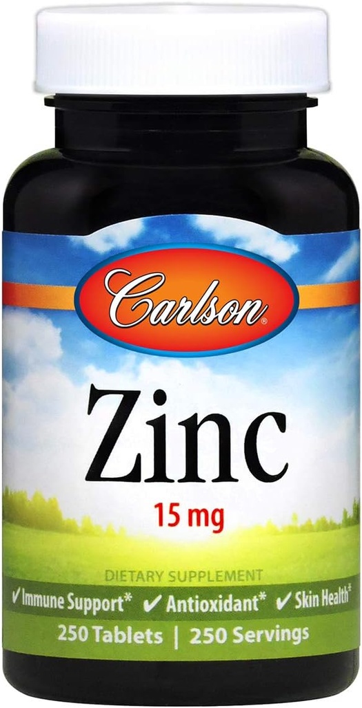 Carlson Labs Sinc, 15 mg, 250 tablettia