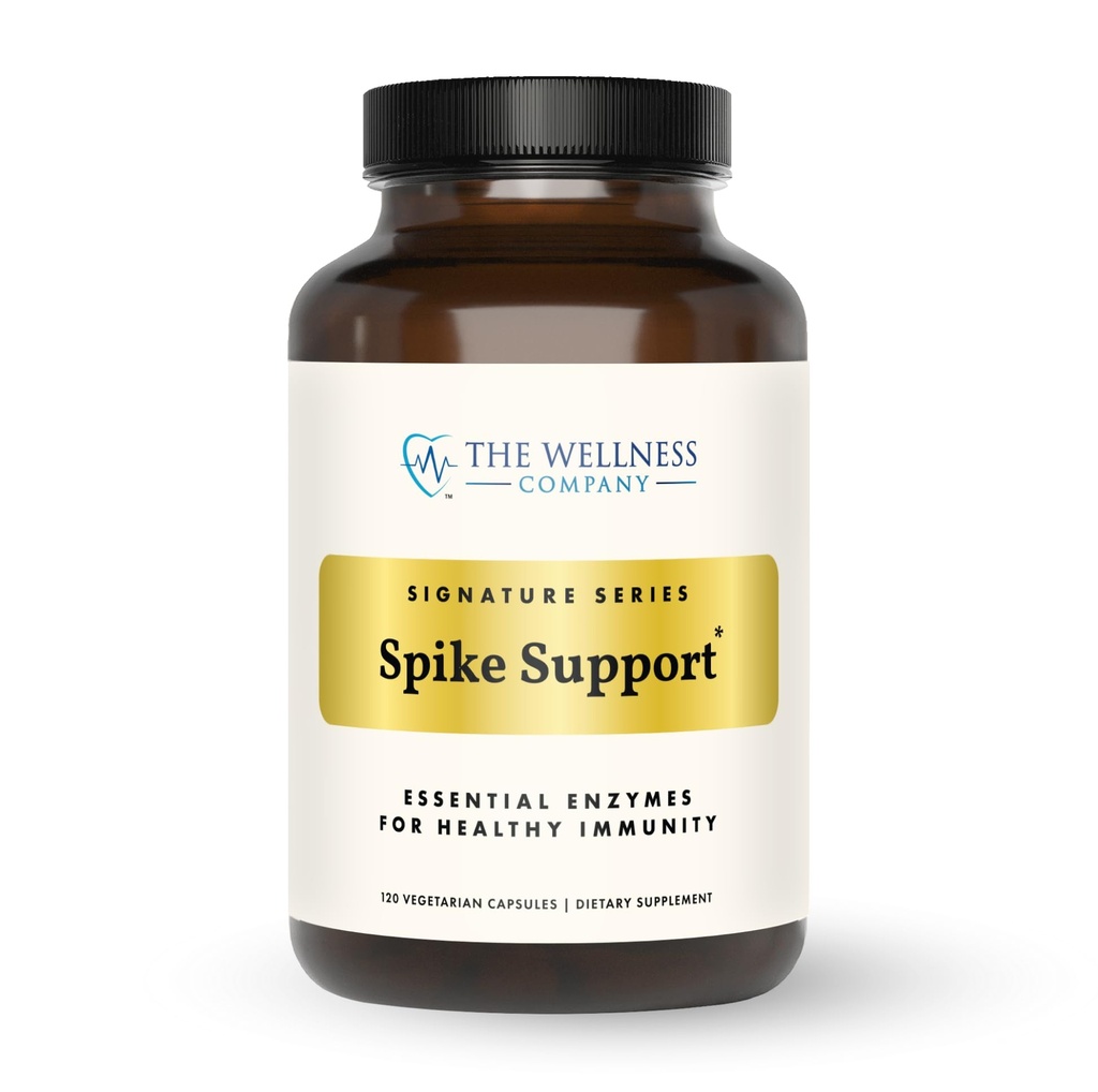 The Wellness Company Spike Support - Detox, Immuuniterveys, veren virtaus, anti-Cutting - Nattokinaasi, Voikukan juuri, & Black Sativa 120ct (2 kuukauden toimitus)