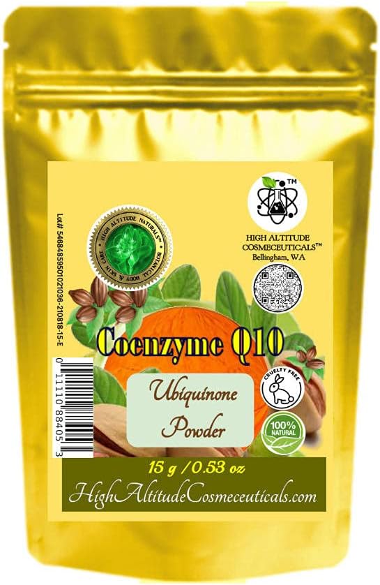 15g Coenzyme Q10 (Ubiquinone, Coq10) Powder Cosmetic Antioxidant Firming Skin Care, Gör DIY Liquid Face Serum, Cream, Lotion, Moisturizer, Tighten Sagging Skin, Förbättra Stretch Marks Appearance