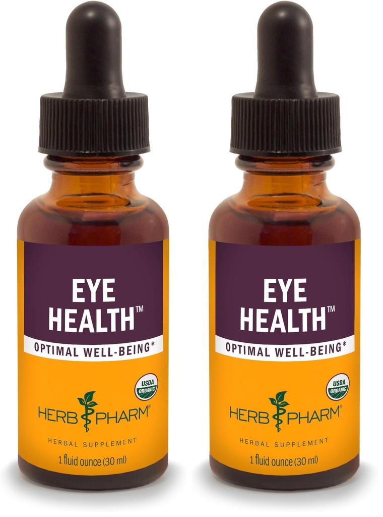 Herb Pharm Eye Health Liquid Herbal Formel med Bilberry och Goji Liquid Extracts - 1 Ounce (Pack of 2)