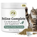 Whoulinen Lemmikki Luomut Feline Complete - 8 Oz - Multivitamiini & Probiootti jauhe kissoille - Natural Cat Food & Digestive Support