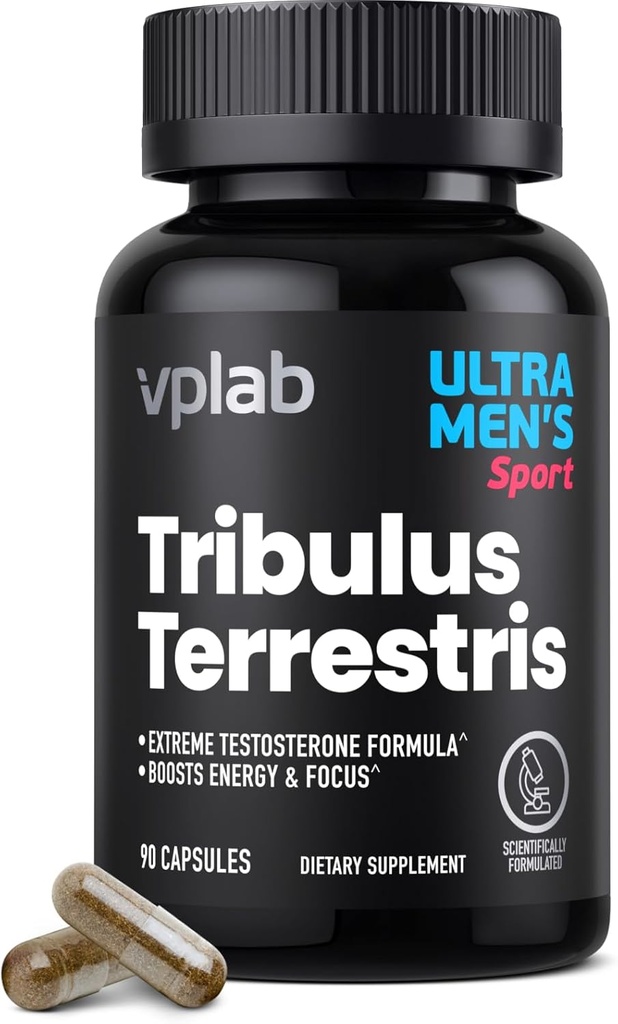 VPLab Ultra Men's Tribulus Terrestris - Päivittäinen monivitamiini täydentää miesten Tribulus Terrestris uute ja Sinkki - tukee tasoa & immuunijärjestelmä, 90 kapselia
