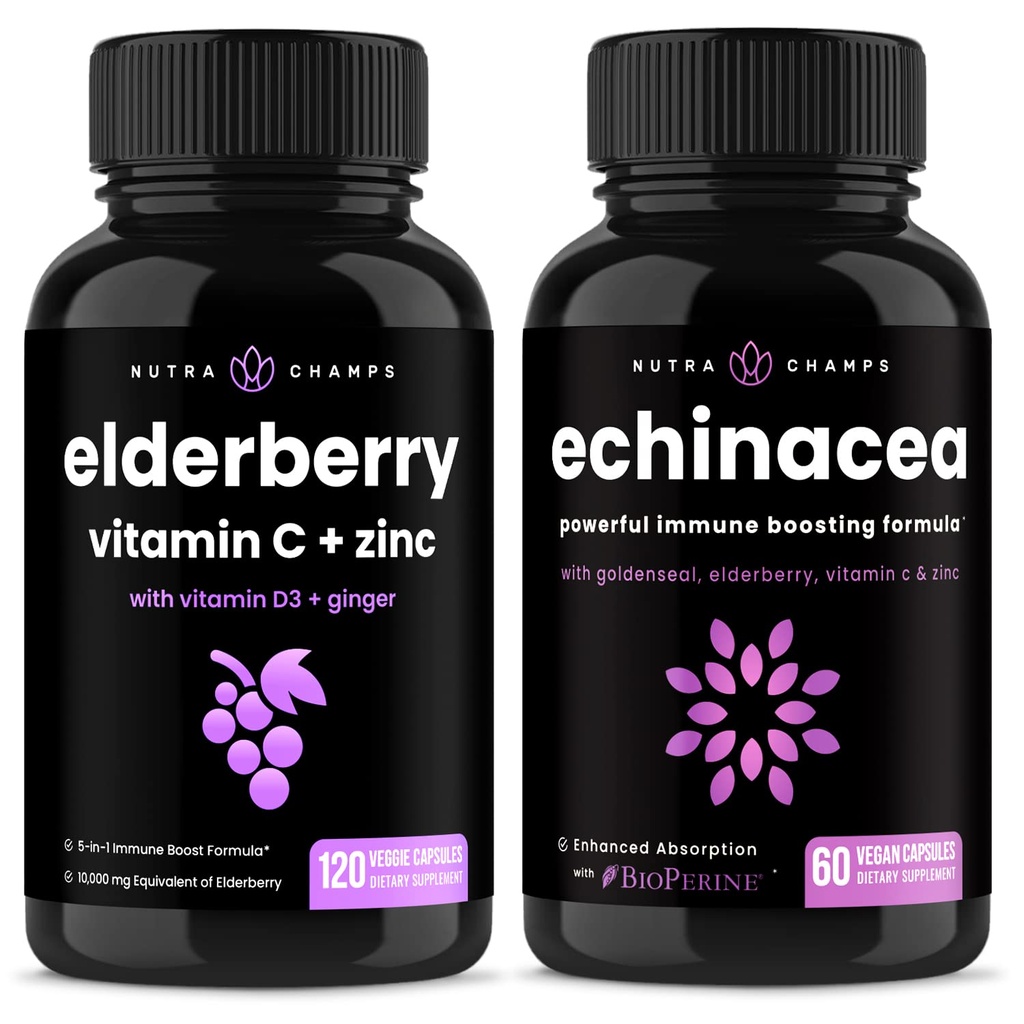 NutraChamps Elderberry ja Echinacea Bundle