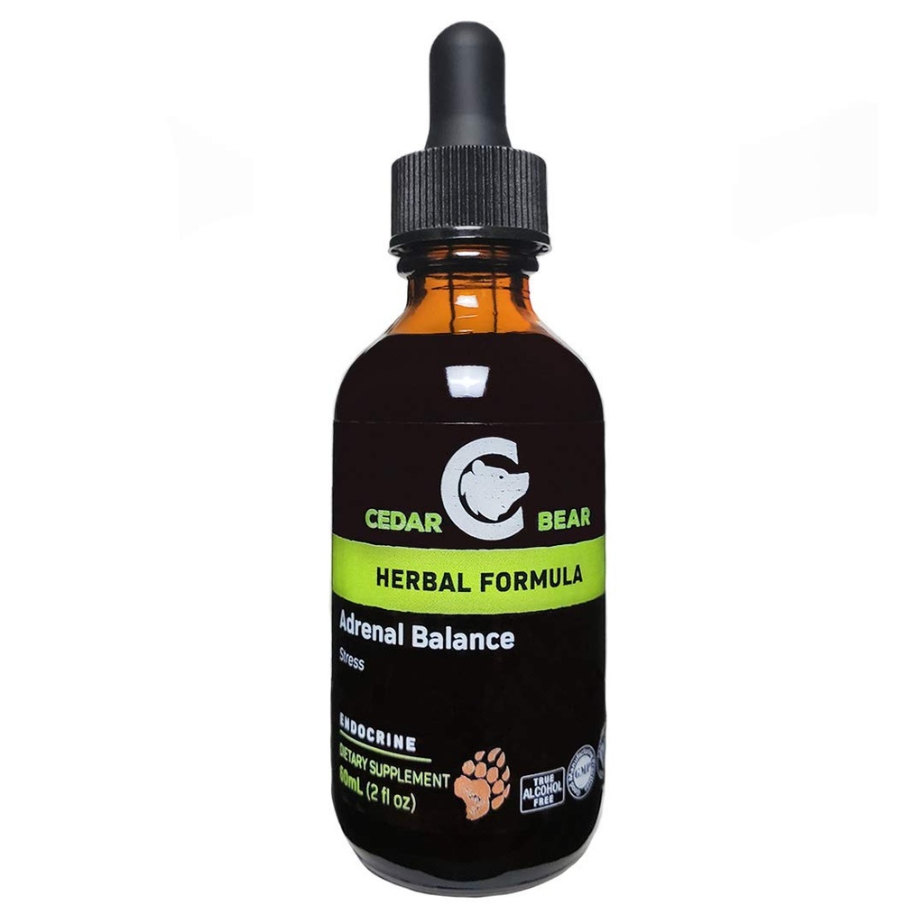 Cedar Bear lisämunuaisen tasapaino - nestemäinen kasviperäisten täydentää Adaptogens, joka taistelee väsymystä, hallita stressiä ja lisätä energiaa 2 fl oz / 60 ml (1 yksikkö)
