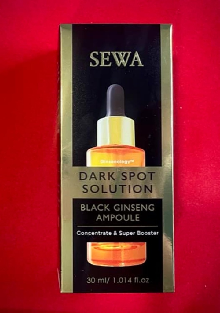 Sewa Dark Spot Solution Black Ginseng Ampuule Konsentraatti & Super Booster 30 ml. Malasma hoito, 1.01 Fl Oz (pakkaus 1), 1 pakkaus