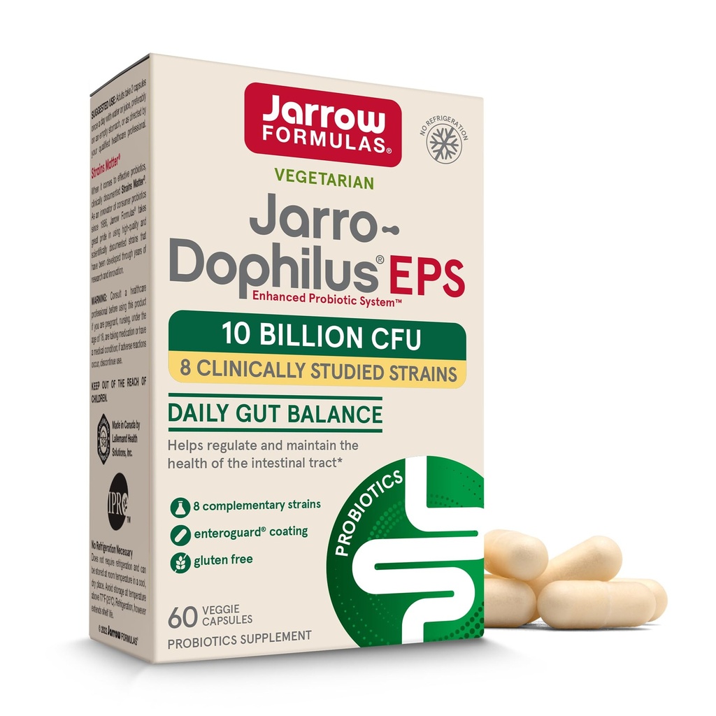 Jarow Formula Jarro Dophilus Probiootit 10 miljardia PMY - Probiootti täydentää kapselit naisten ja miesten digestiivinen terveys & Gut Health, 60 kasviskapselit, jopa 30 päivää, hyllytabletti