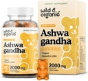 Wild & Organic Ashwagandha Gummies 2000mg - Mielialatuki täydentää w/Ashwagandha juuri extra vahvuus - Luonnollinen rauhoittaa täydentää Gummies - 60 Vegan, ei-GMO