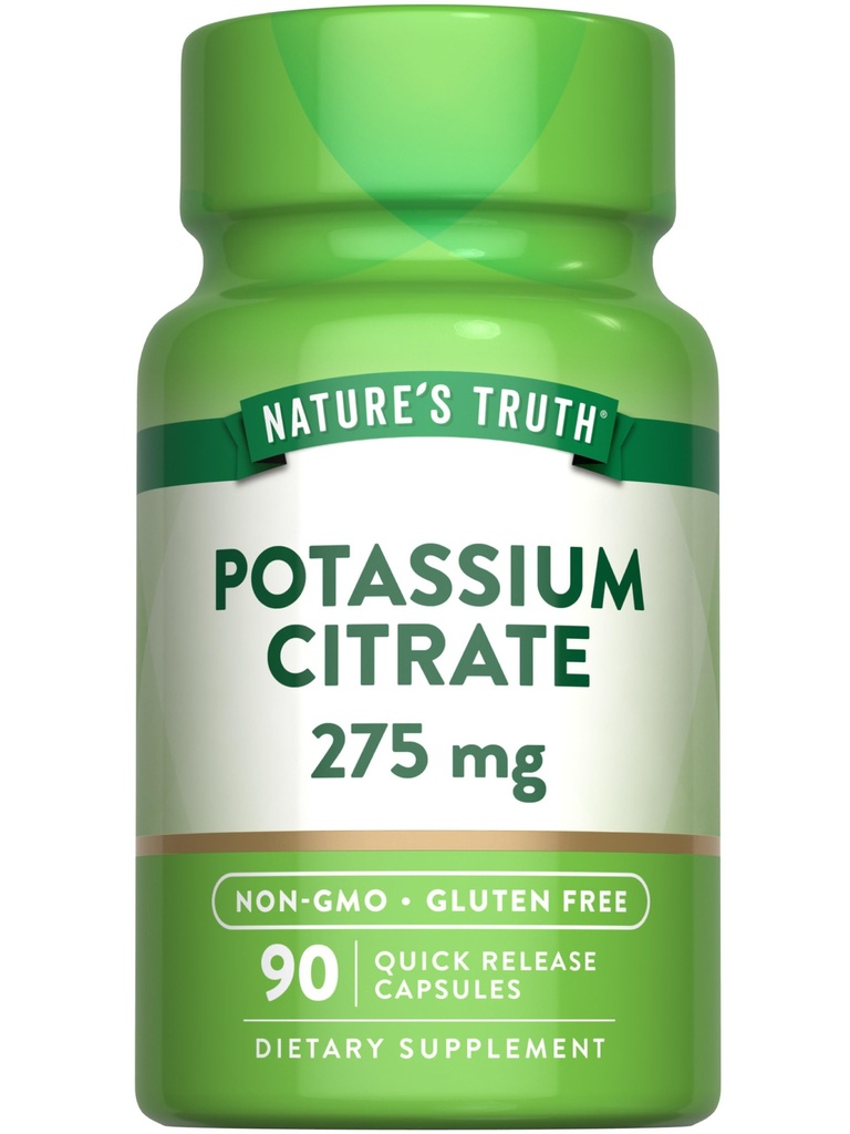 Naturens Sanning Kaliumcitrat Supplement | 275 mg | 90 kapslar | Non-GMO & Gluten Free