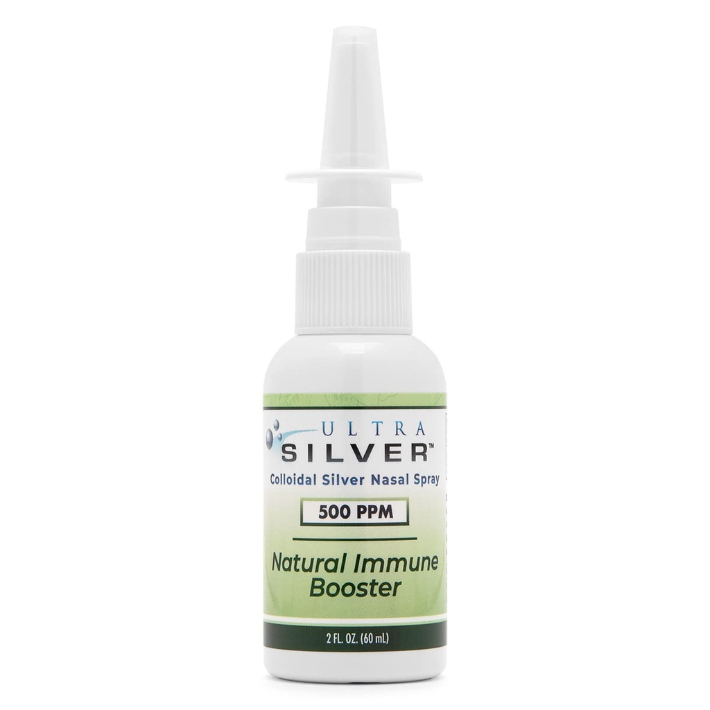 Ultra Silver® Colloidal Silver Nasal Spray | 500 PPM | 2 Ounce Vertical Spray Bottle