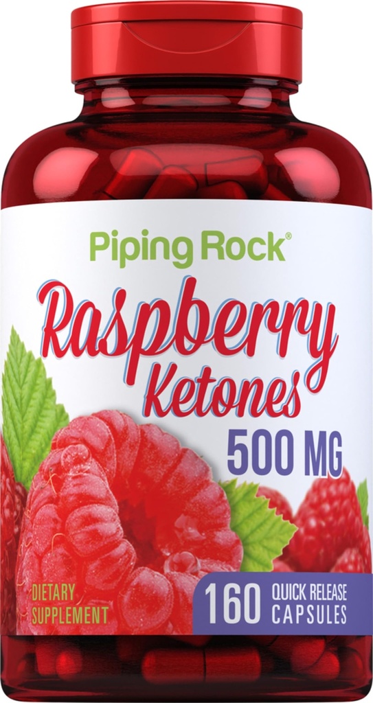 Piping Rock Vadelma Ketones 500 mg ... 160 kapselia...