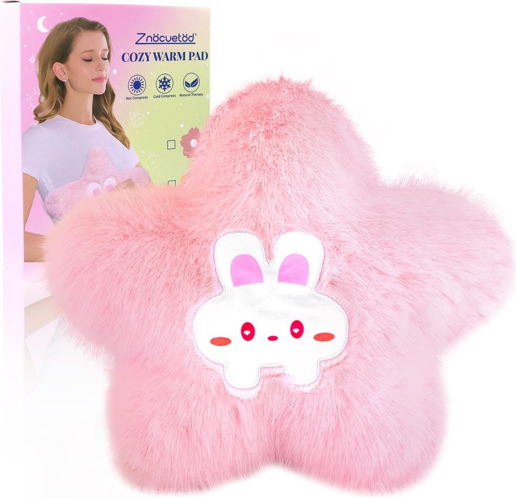 Microwavable Lämmitys Pad ajaksi Cramps Pain Relief- Mikroaalto Lämmitys Pad naisille Kostea Heat Pack kaula Söpö Soft Lämmitys Compress Kodikas Pad Plush Star Valentines Lahjat tytöille