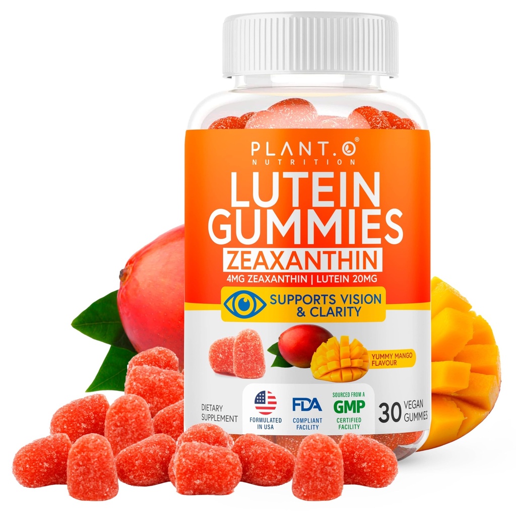 Lutein & Zeaksantiini Gummies - Herkullisia Vegaani silmän terveys vitamiinit kliinisesti tutkittu 20 mg Lutein ja Zeaksantiini Vision Clarity Dry Eye Relief ja sininen valo tuki