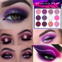 BINGBRUSH 12 väriä Glitter violetti vaaleanpunainen halpa silmävarjo meikki paletti,kirkas korkea pigmentti metalli Shimmer Rainbow Värikäs painaa silmävarjo silmämeikki Setti tyttöjä