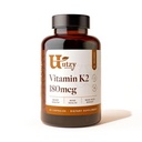 Utzy Naturals K2-vitamiini 180 mikrog MenaQ7®-muoto K2 . Made in USA 60 kapselia