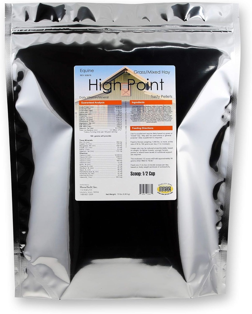 HorseTech High Point Pellets Daily Vitamiini Mineral (15 lbs.)
