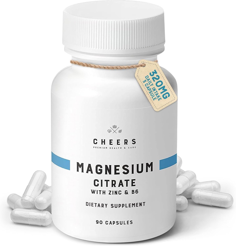 Cheers Magnesium Citrate 320mg ... Tukee lihasten ja hermojen terveyttä, immuuni Boost & Stress Relief ...