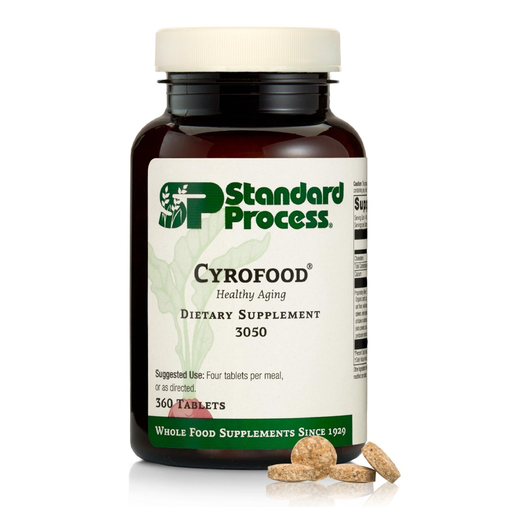 Standard Process Cyrofood - Terveenä ikääntymistä tuki täydentää - ravitsemus täydentää naudan lisäravinteet, Reishi sieni Powder, Organic Carrot & More - Koko ruoka-pohjainen täydentää - 360 tablettia