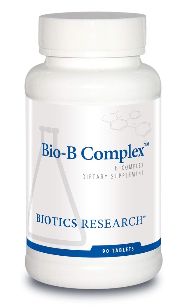 Biotics Research Bio B Complex High Potency B-Complex kanssa Folaatti ja vitamiinit B2, B6 ja B12 energiantuotantoon, tukee kardiovaskulaarisia toimintoja, aineenvaihdunnan tiet, aivojen terveys 90 Tabs