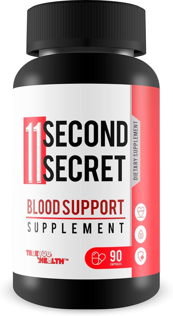 11 Second Secret Blood Support Sugar Health Formula - Advanced Blood Health Formula - Turmeeric Berberine Cinnamon Gluco Support Supplement