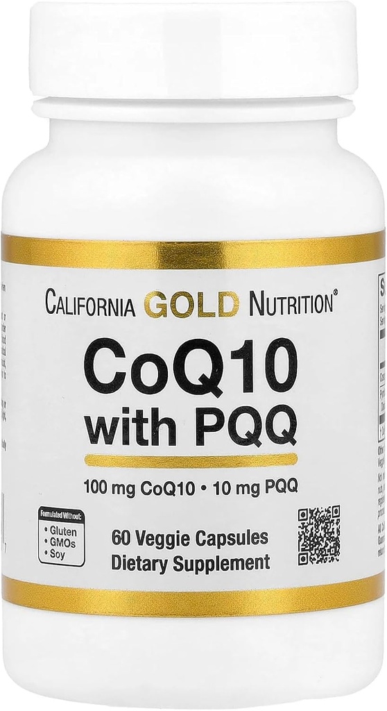 Lake Avenue Nutrition CoQ10, PQQ, 100 mg, 60 kasviskapselia