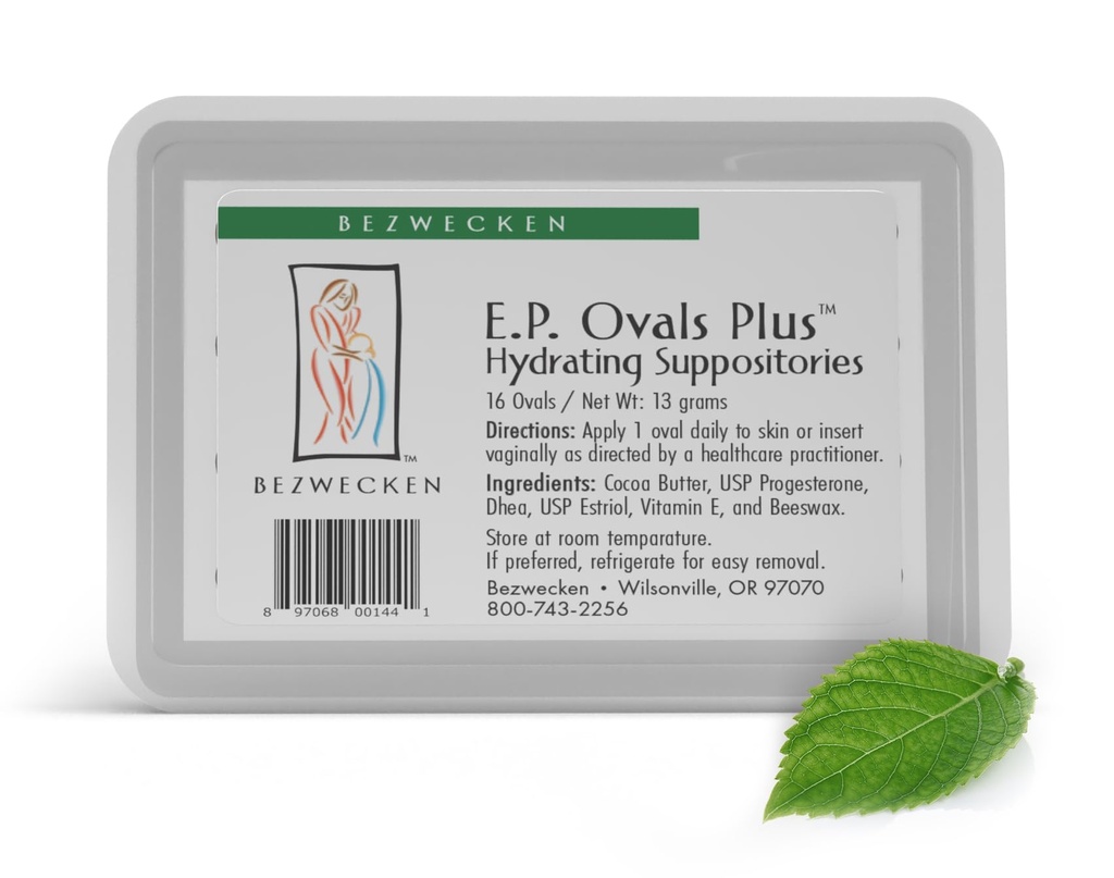 Bezwecken - E.P. Ovals Plus DHEA - 16 Oval Suppositories - Sama luotettava Formula, uusi parannettu muoto - Professionally suunniteltu alleviate emättimen kuivuus Menopausal naisten