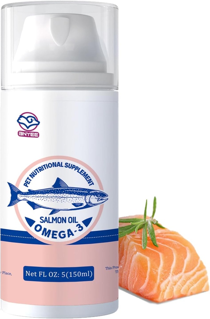 Wild Salmon Fish Oil for Small Dogs & Cats -3X Omega 3 Iho & takki tuki - voiteet Emulgoitu ravintolisä lemmikkieläimiä - Natural EPA + DHA rasvahapot yhteiseen toimintaan, Immuuni- ja sydänterveys