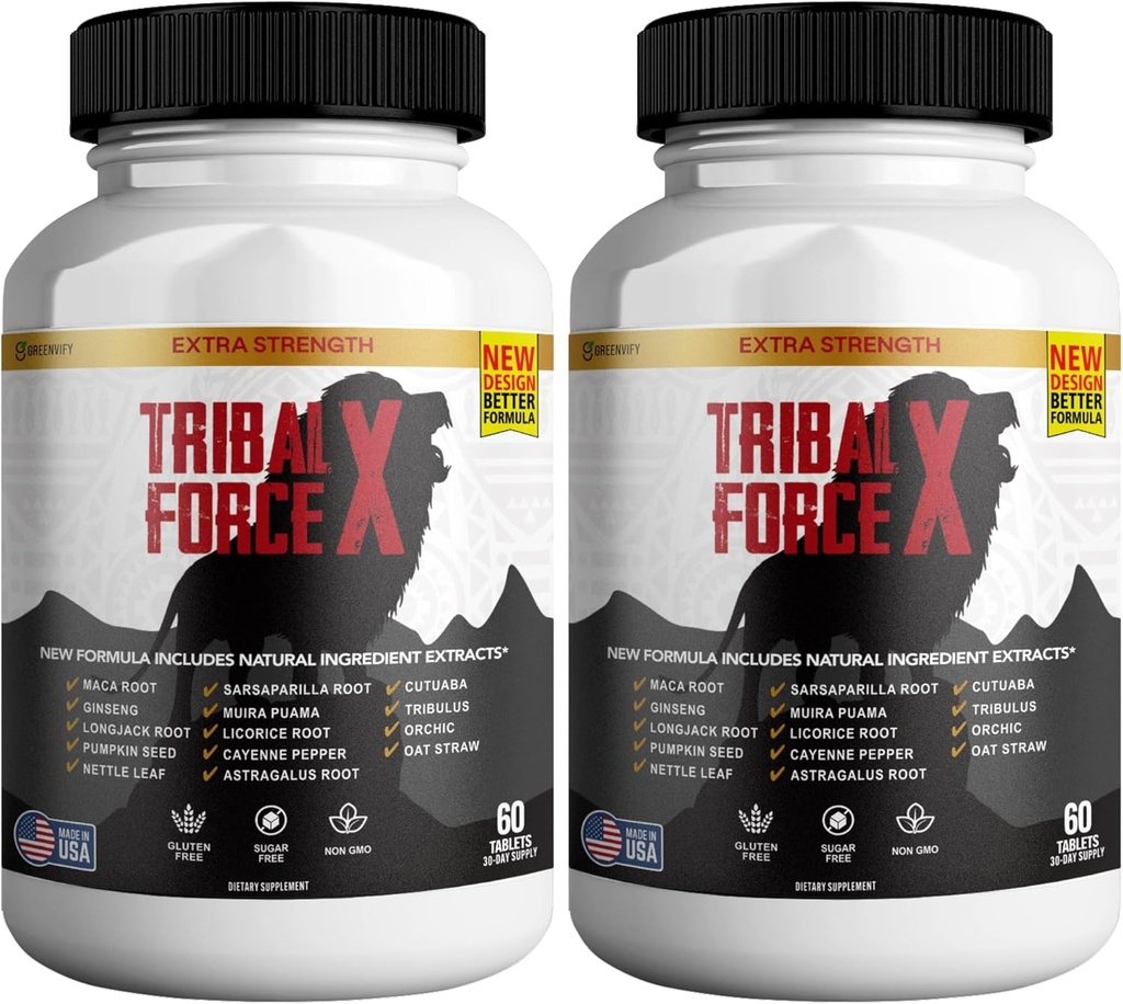 Heimovoima X Extra Strength Natural Supplement, 60 tablettia, Gluteeniton, ei-GMO, 30 päivän tarjonta (2)