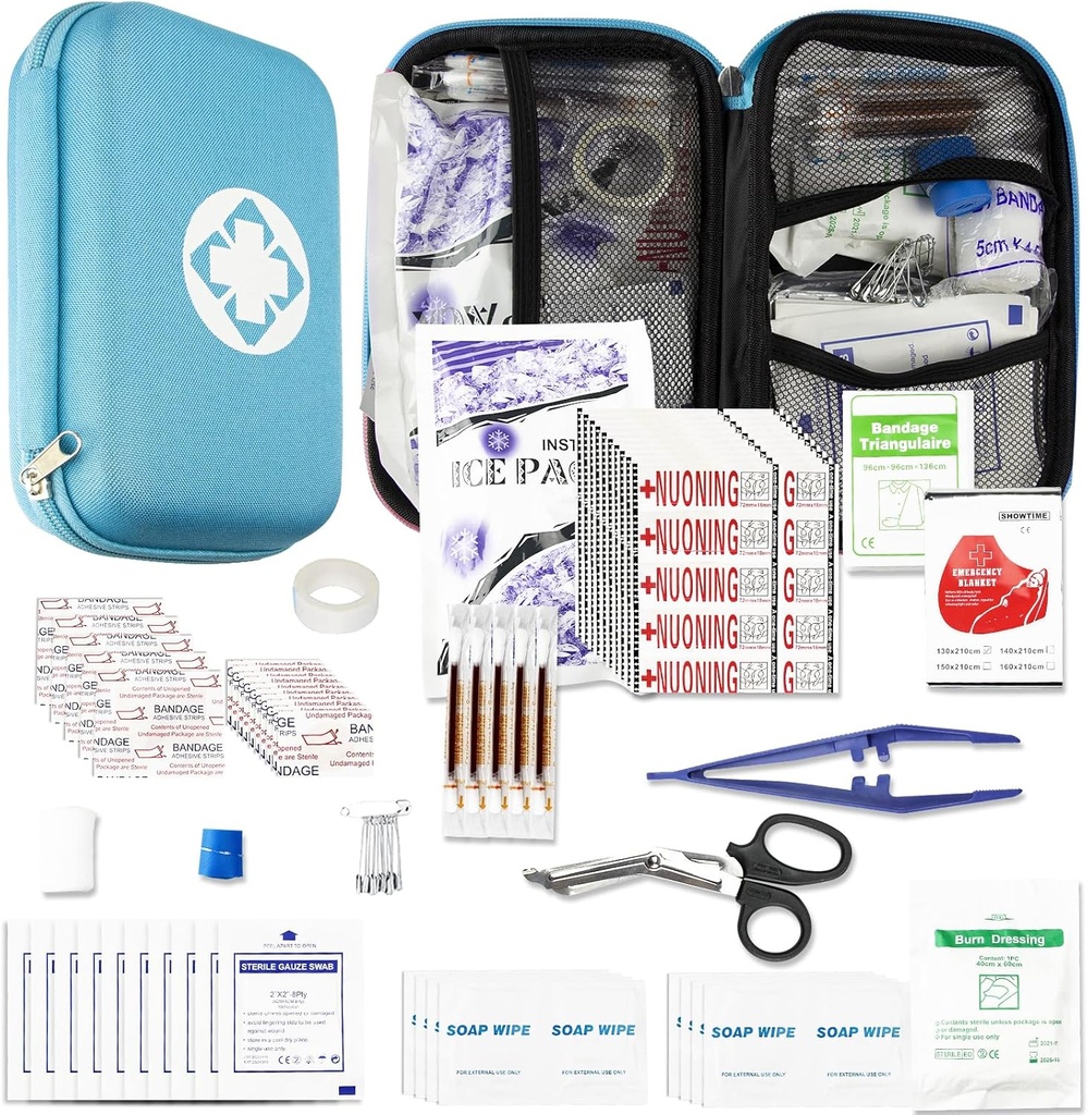 Auto-Koti Survival First-Aid Kit - Sininen 273Piece laitteet Matkatarvikkeet Ensiapu Set Etusivu Essentials Retkeily YIDERBO