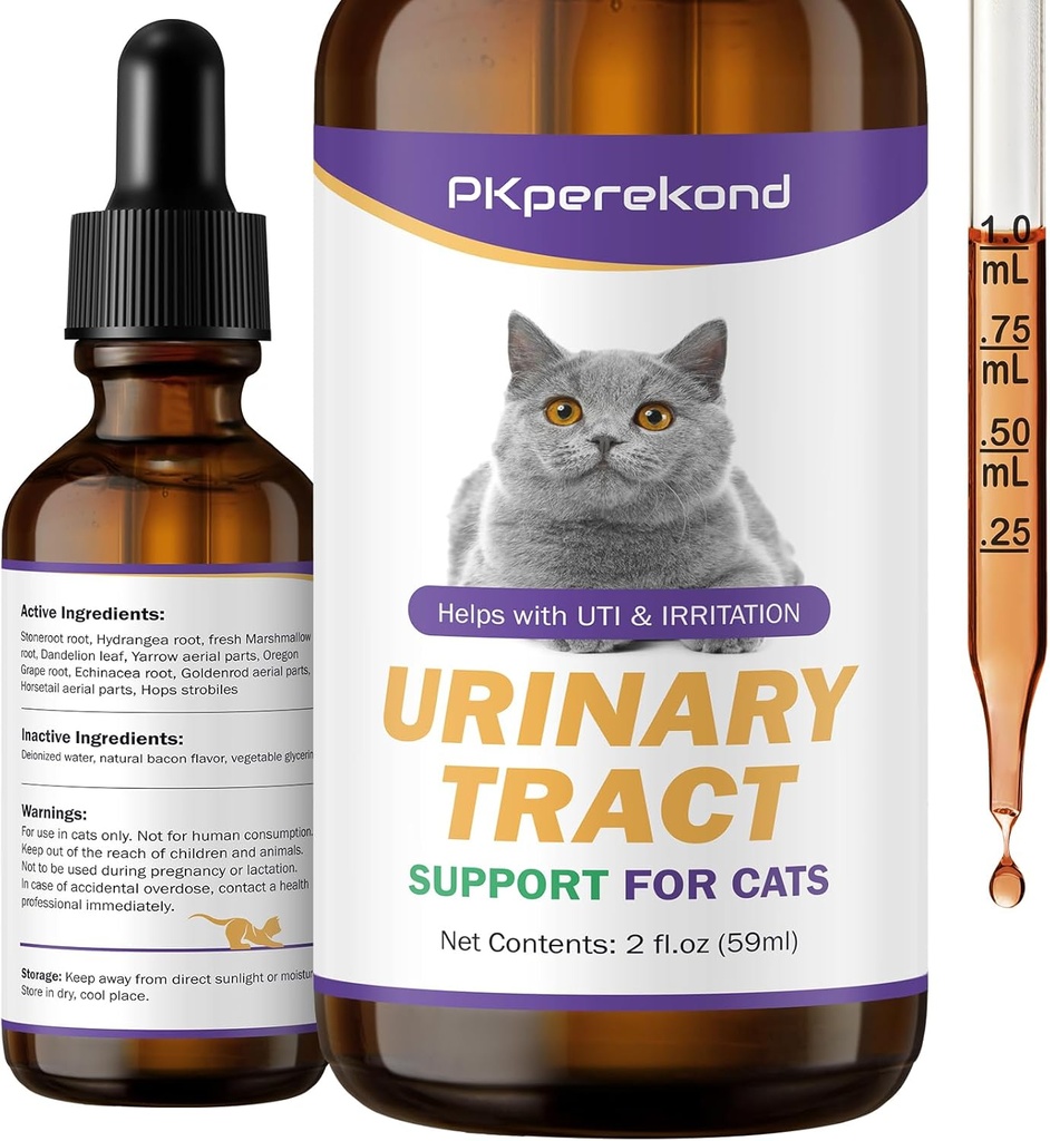 Virtsateiden tuki kissat - UTI hoito kissat - virtsateiden terveys, Relieves virtsa kristallit, munuaiset ja virtsarakon tuki täydentää, 2 oz CATNEW