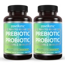 Zentastic Probiootit & Prebiootit Supplement - 50 miljardia PMY - miehille & naisille Immuuni & Ruoansulatus - 16 kanta - Säilyvyys vakaa - 120 Viivästynyt julkaisu kasviskapselit