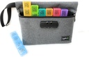 Kaddy Weekly AM/PM Secure Pill Organizer Box (7-päivä / 4-times-A-päivä) Kannettava matkustaa suuria osastoja lääkkeitä, lisäravinteet ja vitamiinit, 3 Digit Lock turvallisuutta