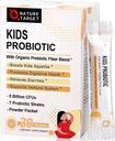 Probiotika-för-Kids med Prebiotika Fiber, 5 miljarder CFUs Kids Probiotic Powder för Digestive Health & Immune Support, 7 Organiska Probiotiska Stammar för Age 3 +, Dairy, Gluten & Sugar Free, 30 Packets