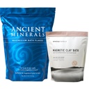 Forntida mineraler Magnesium Bath Flakes - Enviromedica Magnetic Clay - Pure Genuine Zechstein Chloride - Natural Detox med Natrium och Kalcium Bentonite Clay Powder