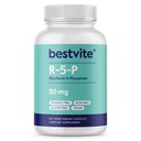 BESTVITE Riboflavin-5-fosfat 50mg (120 vegetariska kapslar) - Inga Stearates - Vegan - Non GMO - Glutenfri - Bioaktiv form av vitamin B2