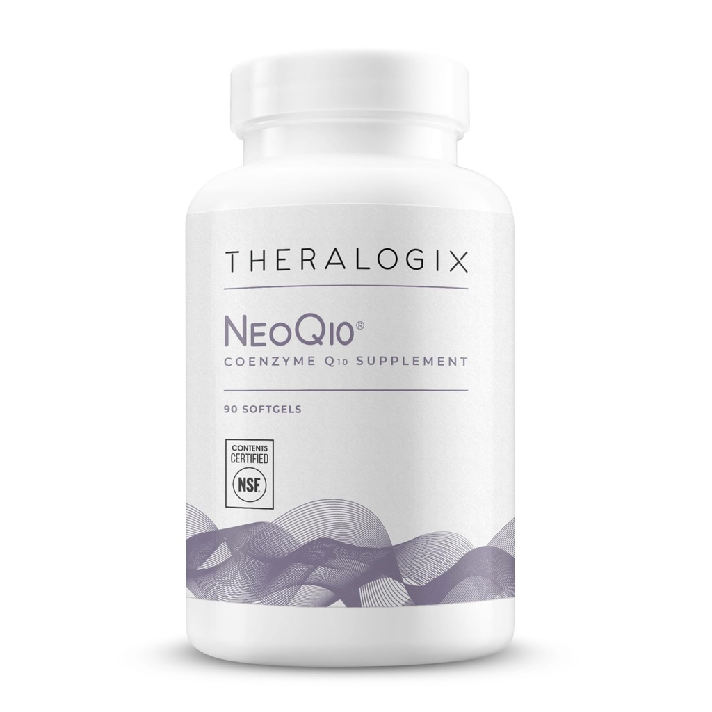 Theralogix NeoQ10 Coenzyme Q10 Supplement - Heart Health & Fertility Support - CoQ10 Fertility Supplement för Män & Kvinnor * - NSF Certified - 90 Softgels (90-dag Supply)